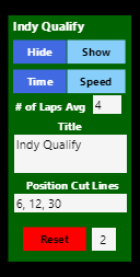 Indy 500 Style Qualifying screenshot